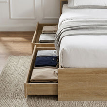 Load image into Gallery viewer, Elda Double Bed Frame with USB Port & Drawers - Natural