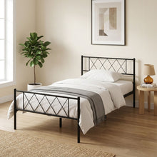 Load image into Gallery viewer, 23643-picton-king-single-metal-bed-frame-black-2604131