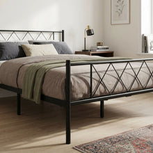 Load image into Gallery viewer, 23644-picton-double-metal-bed-frame-black-2604132