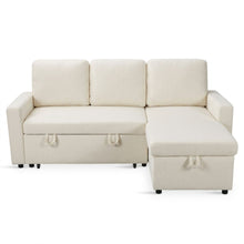 Load image into Gallery viewer, Amy 3 Seater Sofa Bed with Storage - Beige