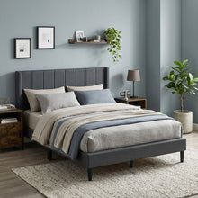 Load image into Gallery viewer, Linden Queen Bed Frame - Dark Grey