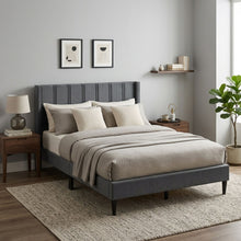Load image into Gallery viewer, Rowen Double Bed Frame - Charcoal