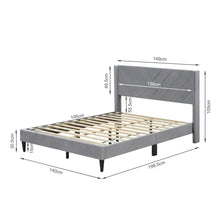 Load image into Gallery viewer, Haven Double Bed Frame - Grey