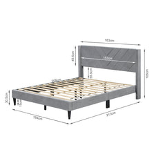 Load image into Gallery viewer, Haven Queen Bed Frame - Grey