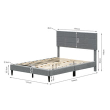 Load image into Gallery viewer, Slate Double Bed Frame - Grey
