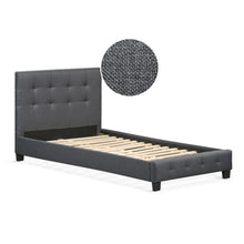 Load image into Gallery viewer, Ridge King Single Bed Frame - Dark Grey