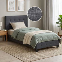 Load image into Gallery viewer, Ridge King Single Bed Frame - Dark Grey