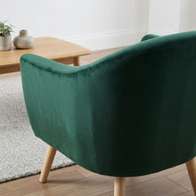 Load image into Gallery viewer, Millo Velvet Armchair - Dark Green