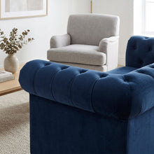 Load image into Gallery viewer, Chesley Velvet Occasional Chair - Navy Blue