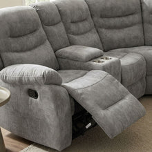 Load image into Gallery viewer, Silverdale Fabric Manual Recliner Corner Sofa - Grey