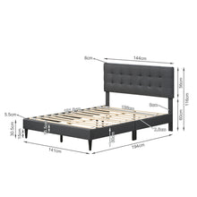 Load image into Gallery viewer, Kora Double Bed Frame - Dark Grey