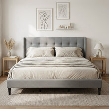 Load image into Gallery viewer, Sealy Super King Fabric Bed Frame - Light Grey