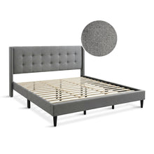 Load image into Gallery viewer, Sealy Super King Fabric Bed Frame - Light Grey