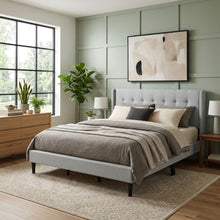 Load image into Gallery viewer, Sealy Super King Fabric Bed Frame - Silver