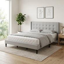 Load image into Gallery viewer, Sealy Super King Fabric Bed Frame - Silver
