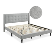 Load image into Gallery viewer, Sealy Super King Fabric Bed Frame - Silver