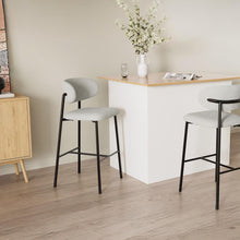 Load image into Gallery viewer, Tate Fabric Bar Stool - Set of 2 - Light Grey