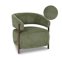 Load image into Gallery viewer, Elow Velvet Armchair - Olive Green