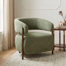 Load image into Gallery viewer, Elow Velvet Armchair - Olive Green