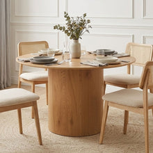 Load image into Gallery viewer, Solix Round Dining Table 120x75cm - Oak