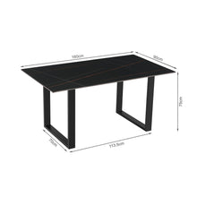 Load image into Gallery viewer, Ainsley Ceramic Dining Table 160 x 90cm - Golden Black