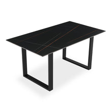Load image into Gallery viewer, Ainsley Ceramic Dining Table 160 x 90cm - Golden Black