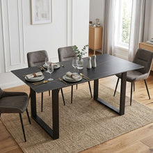 Load image into Gallery viewer, Ainsley Ceramic Dining Table 160 x 90cm - Golden Black