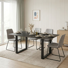 Load image into Gallery viewer, Ainsley Ceramic Dining Table 160 x 90cm - Golden Black