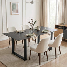 Load image into Gallery viewer, Ainsley Ceramic Dining Table 160 x 90cm - Golden Black (p1=0.300m³ - 47.5kg) (p2=0.116m³ - 10.0kg) (T=0.416m³ - 57.5kg)