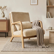 Load image into Gallery viewer, Taru Velvet Armchair - Light Khaki
