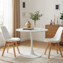 Load image into Gallery viewer, Tulesso Round Dining Table 80x75cm - Snow White