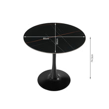 Load image into Gallery viewer, Tulesso Round Dining Table 80x75cm - Golden Black
