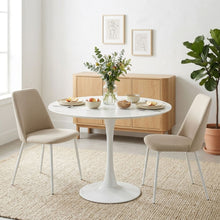 Load image into Gallery viewer, Tulesso Round Dining Table 90x75cm - Snow White