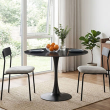Load image into Gallery viewer, Tulesso Round Dining Table 90x75cm - Golden Black
