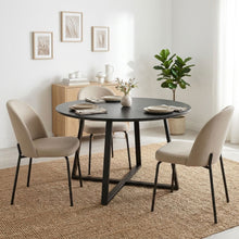 Load image into Gallery viewer, Crastin Round Dining Table 120x75cm - Black