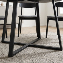 Load image into Gallery viewer, Crastin Round Dining Table 120x75cm - Black