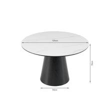 Load image into Gallery viewer, Consera 120cm Ceramic Round Dining Table - White