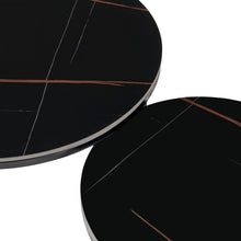 Load image into Gallery viewer, Aurelo 2pc Ceramic Coffee Table Side Table Set - Golden Black
