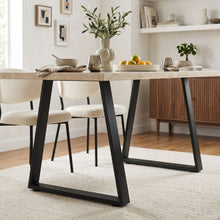 Load image into Gallery viewer, Varex Trapezoid Metal Dining Table Legs 45/67x72.5cm - Set of 2