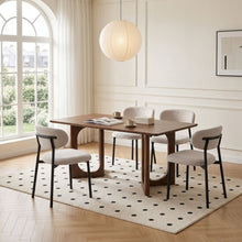 Load image into Gallery viewer, Curvano Teddy Fabric Dining Chair Set Of 4 - Beige