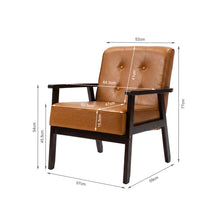 Load image into Gallery viewer, Ronan PU Armchair - Brown