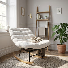 Load image into Gallery viewer, Naro Linen Rocking ArmChair - Beige