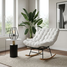 Load image into Gallery viewer, Naro Linen Rocking ArmChair - Beige