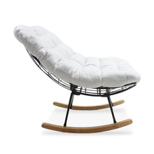 Load image into Gallery viewer, Naro Linen Rocking ArmChair - Beige