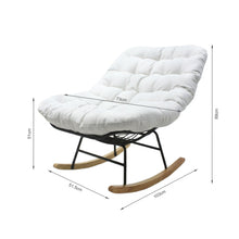 Load image into Gallery viewer, Naro Linen Rocking ArmChair - Beige