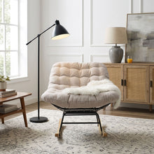 Load image into Gallery viewer, Naro Linen Rocking Armchair - Brown