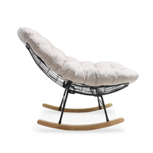 Load image into Gallery viewer, Naro Linen Rocking Armchair - Brown