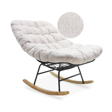 Load image into Gallery viewer, Naro Linen Rocking Armchair - Brown