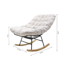 Load image into Gallery viewer, Naro Linen Rocking Armchair - Brown