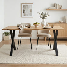 Load image into Gallery viewer, Varex X-Shape Metal Dining Table Legs 60x71cm - Set of 2